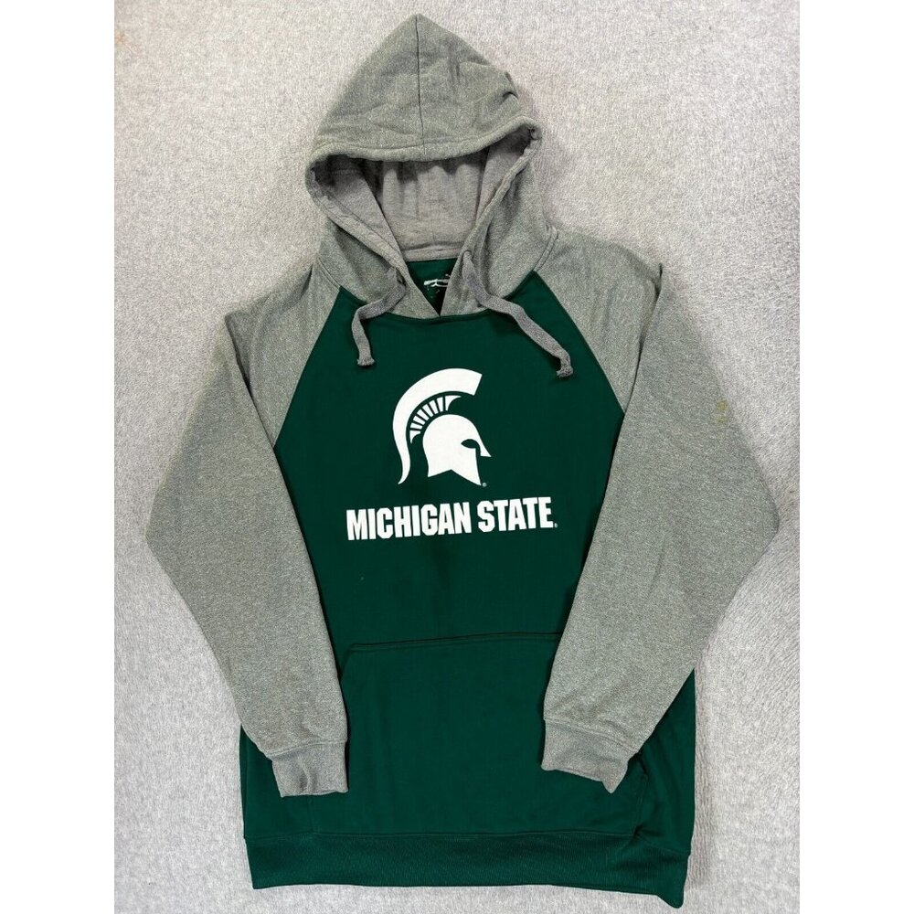 Michigan‎ State Spartans Campus Hoodie Sweatshirt (Men's Large) Green